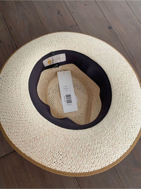 RRP US$256 Freya X Veronica Beard palm straw hat natural NWT L main image 5